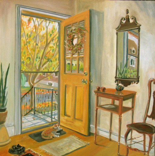 Open Door, Autumn, oil on canvas,  24" x 24”
oil on canvas