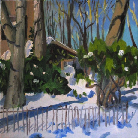 Snow Colors, oil on canvas,
12 x 12”